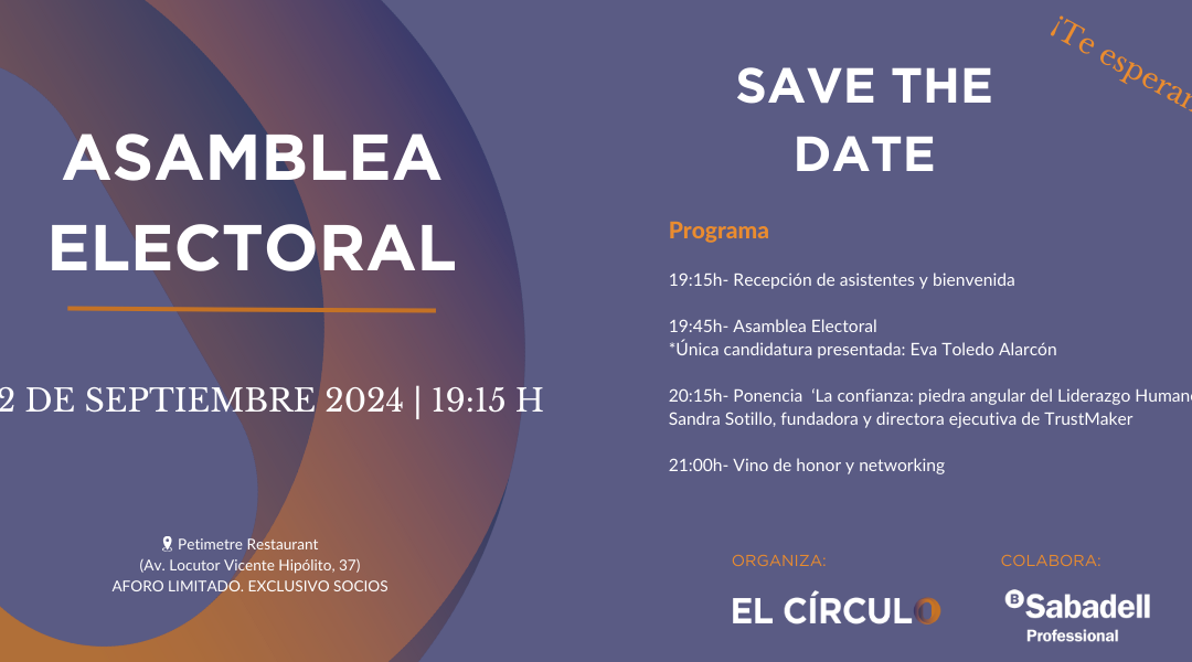 Asamblea Electoral 2024 | Jueves 12 de septiembre ¡Inscríbete!