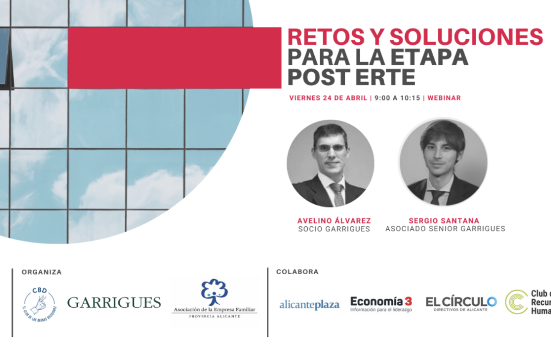 WEBINAR: ‘Retos y soluciones para la etapa post ERTE’