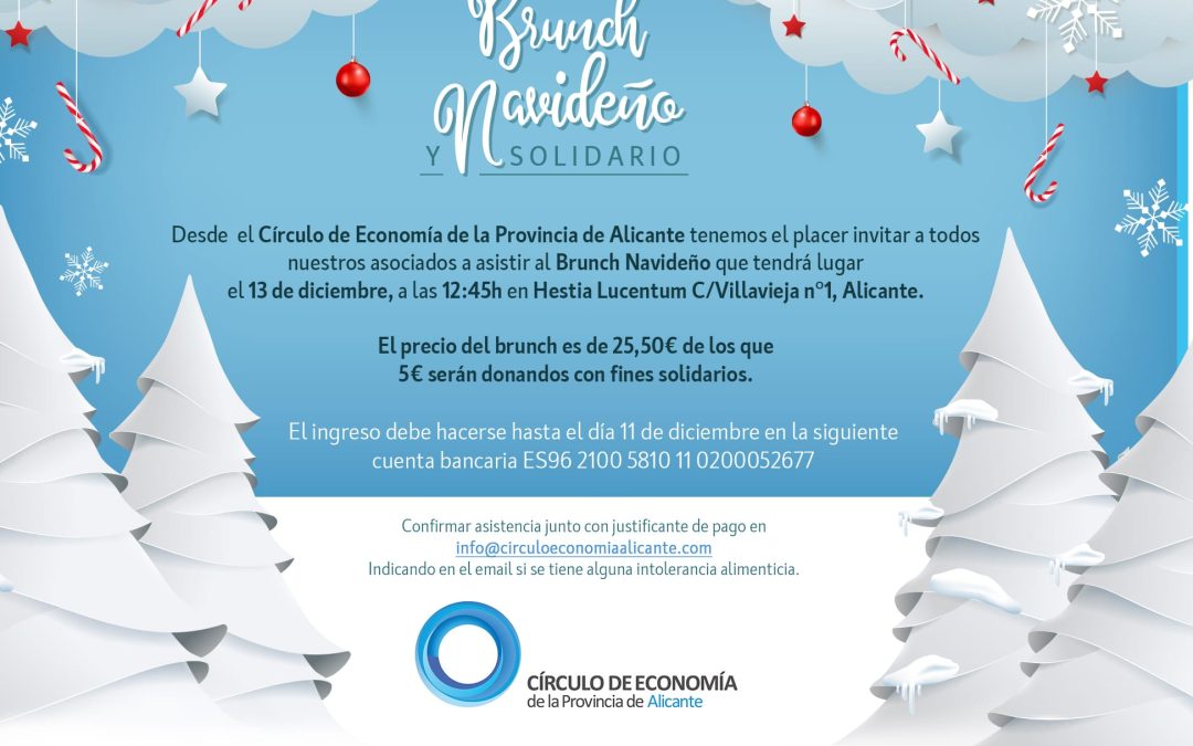 El Círculo de Economía organiza un Brunch Navideño con fines solidarios para todos sus asociados ¡Te esperamos!